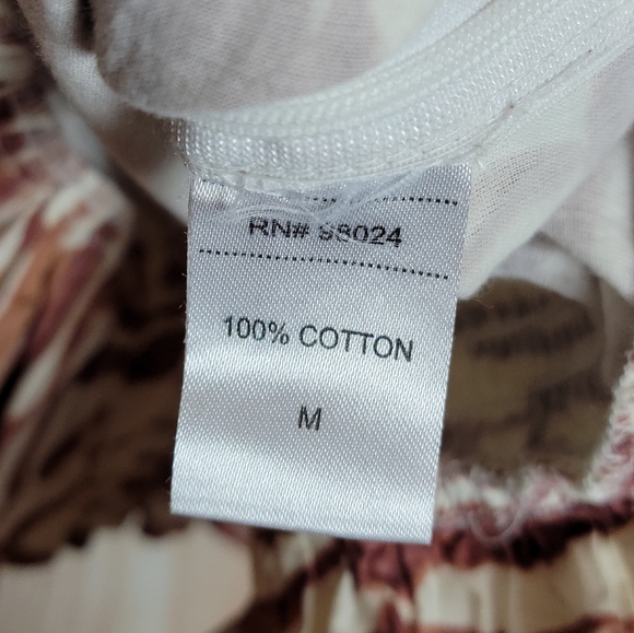 NWT Love the Label (Anthro) Smocked Puff Sleeve Blouse Brown Zebra Print - Picture 11 of 16